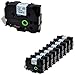 NineLeaf 10 Pack Compatible for Brother Ptouch TZe-251 TZ-251 TZe251 TZ251 Black on White Label Tape 24mm 0.94 1'' Laminated White TZe TZ Tape for P-Touch PTD600 P710BT P750W P700 E500 Label Maker