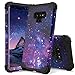 YINLAI Note 9 Case Samsung Galaxy Note 9 Case 3 Layer Heavy Duty Full Body Shockproof Slim Hybrid Soft Silicone Rubber Rugged Bumper Hard PC Cover with Space Stars Design Phone Cases Purple Space