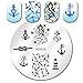 NICOLE DIARY Anchor Nail Art Stamping Plate Ocean Style Image Stamping Template NDP-006