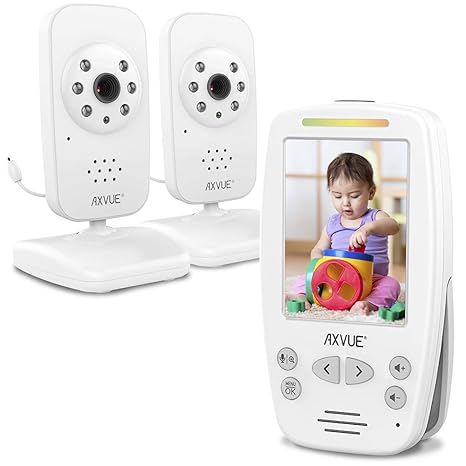 2.8 video baby monitor with two cameras