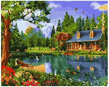 Peinture A L Huile Par Numeros Sans Cadre Tableau Decor Mural Bricolage Peinture Sur Toile Pour La Maison Decoration Maison De Campagne Amazon Fr Cuisine Maison