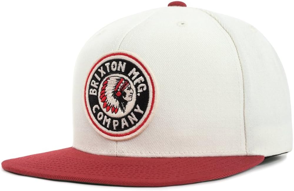 Brixton Men's Rival Medium Profile Adjustable Snapback Hat, black, One Size: Clothing