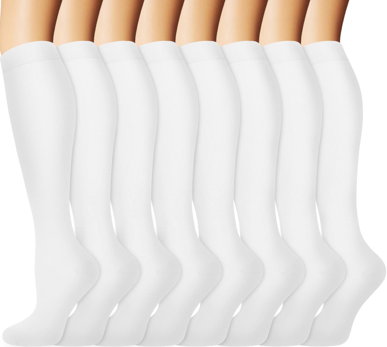 Photo 1 of Graduated Copper Compression Socks for Men & Women Circulation 8 Pairs 15-20mmHg - Best for Running Athletic Cycling