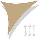 HEYOMART Sun Shade Sail 5x5x5m Triangle UV 98% Water Resistant Polyester