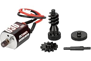RCAWD SCX30 030 55T 40CrMo Helical Gear & RC Electric Motor Assembly Upgrades for Axial Bronco Wrangler JLU 1/30 SCX30 Series
