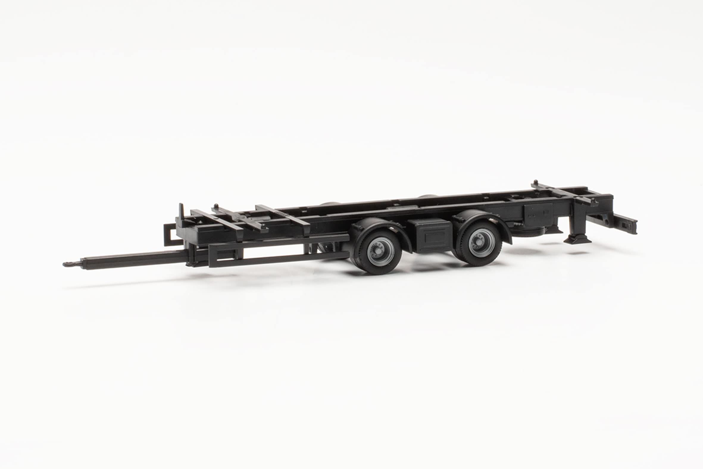 herpa truck model accessories, tandem trailer chassis for volume trains 7.82m with interchangeable body, 2 pcs., scale of 1:87, plastic car model for diorama, model building, miniature model kit