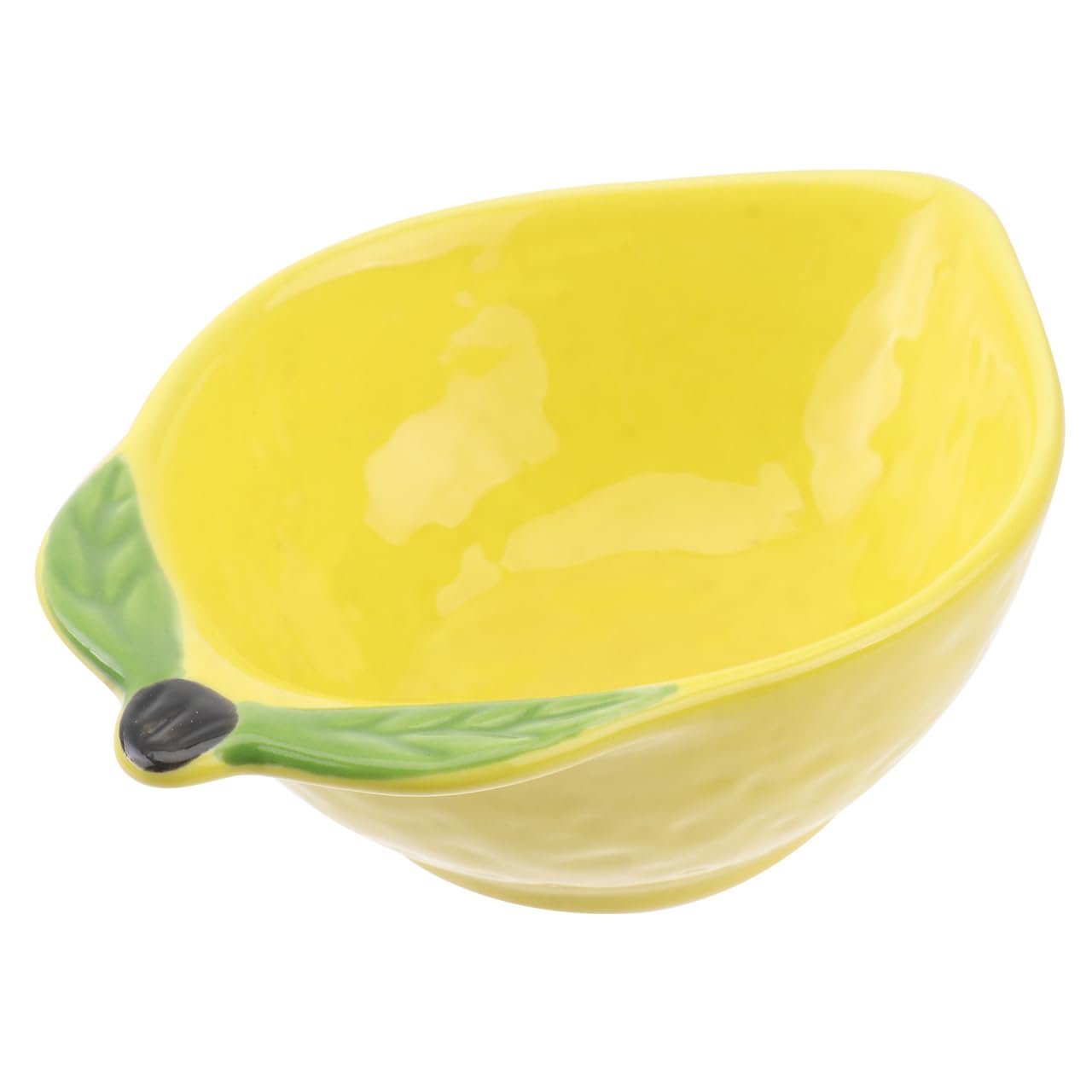 UPKOCH Ceramic Fruit Seasoning Dish Set of 2 Lemon Shaped Bowls 6.5 Inch Fruit Bowls for Snacks Sauces Dried Fruits Serving at Family Gatherings and Parties