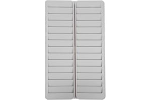 SHINEOFI 28 Slots Time Card Holder Wall Mounted Expandable Time Clock Holder Badge Rack Employee Attendance Work Cards Organizer for Office Warehouse Punch-in Clock Out