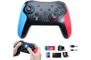 Switch Controller,Wireless Game Controllers Compatible with Lite/OLED, Multi-Platform Windows PC with Programmable/Vibration/