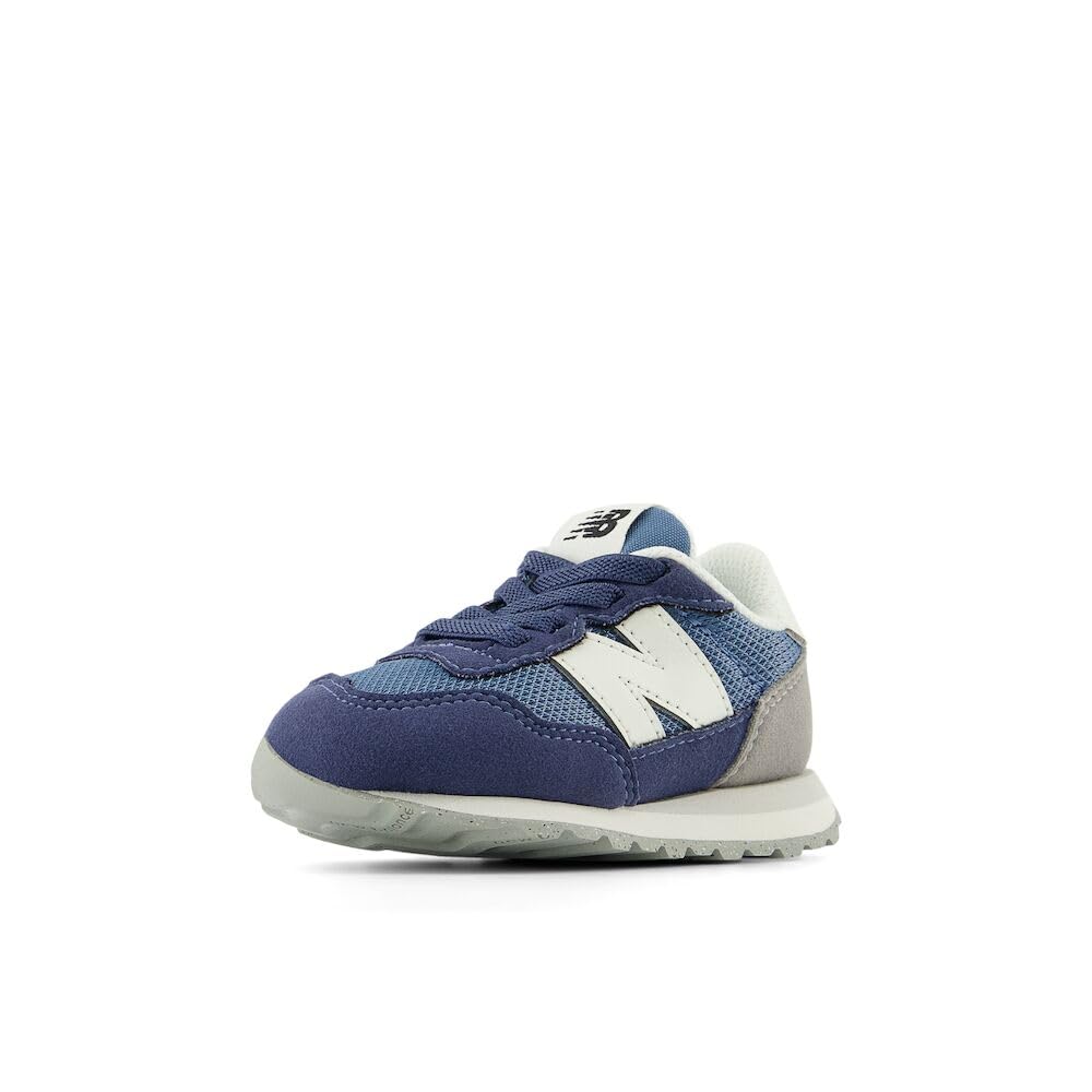 New Balance Kids 237 Bungee Sneaker, HERON BLUE/VINTAGE INDIGO, 2 W Infant (0-12 Months) Image