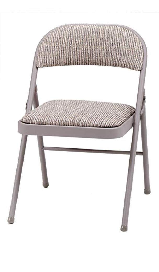 MECO Deluxe Padded Steel Fabric Folding Chair-Brown, 94 x 47 x 7 cm