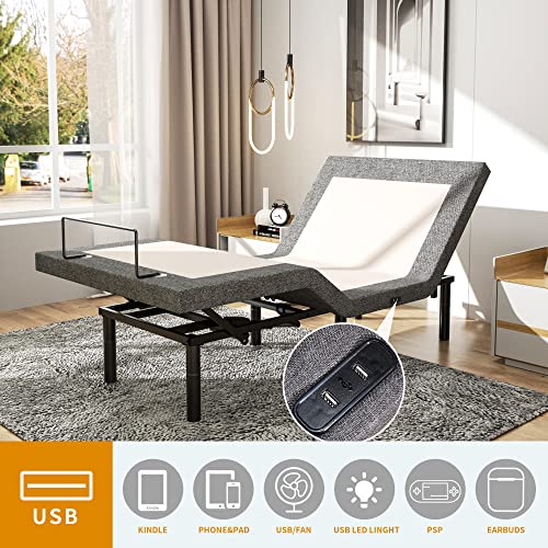 POMT Twin XL Adjustable Bed Base Ergonomic Electric Bed Frame