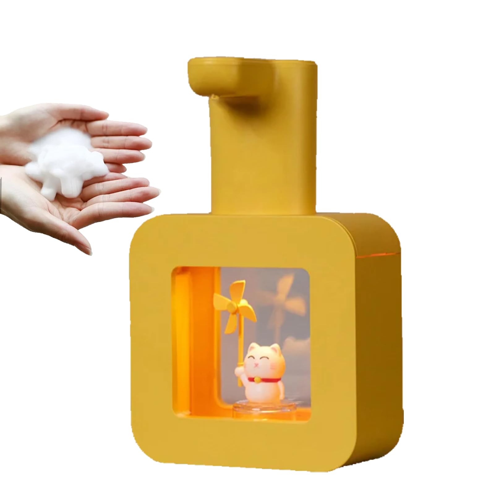 400ml/13.53Oz Soap Dispenser Manual Pump,Automatic Soap Dispenser,20s Light Reminder Function Touchless USB Foaming Soap Dispenser Refillable Wash Hand Liquid for Home Bathroom School