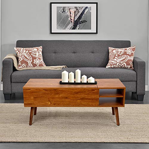 amzdeal Modern Lift Top Coffee Table with Larger Hidden Compartment