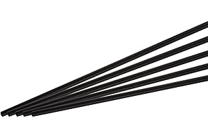 MECCANIXITY Carbon Fiber Rod, 5mm x 200mm Carbon Rod Bar for RC Plane DIY Craft Kite Wing Tube Quadcopter Arm Repair Pack of 5