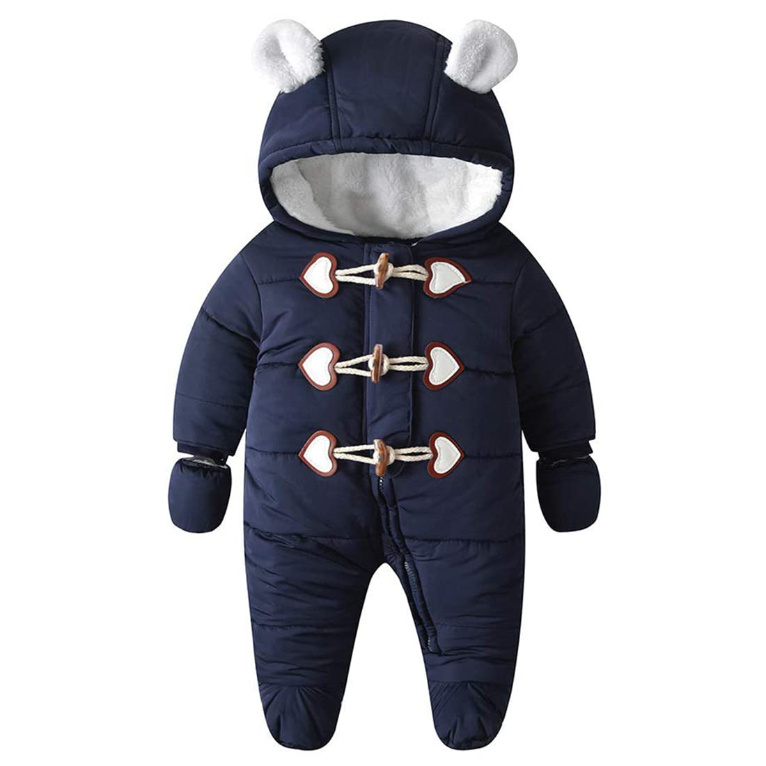 Photo 1 of ** SOLD AS IS, NO REFUND/RETURN** SEE COMMENTS!
flower frail Baby Winter Snowsuit Onepiece Jumpsuit Warm Hooded Coat Jacket with Footed Gloves for Boys Girls 12-18 Months Navy Blue
