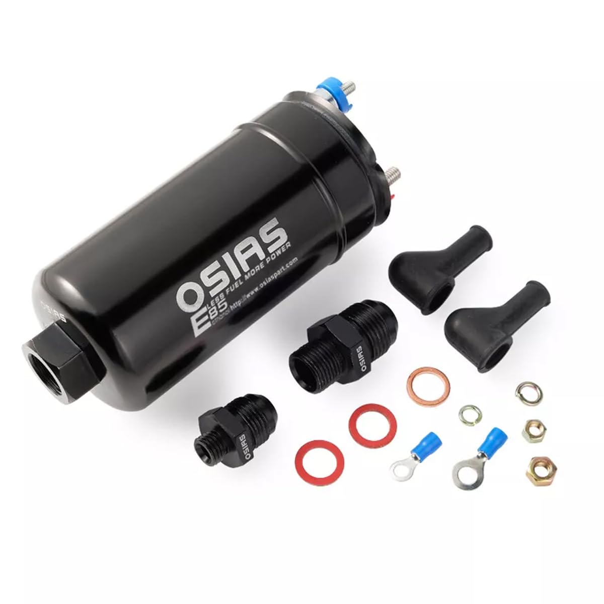 OSIAS 380LPH High Flow Fuel Pump for Turbo & Supercharged Cars | E85 Compatible | 1200+ HP Support | Universal Fit