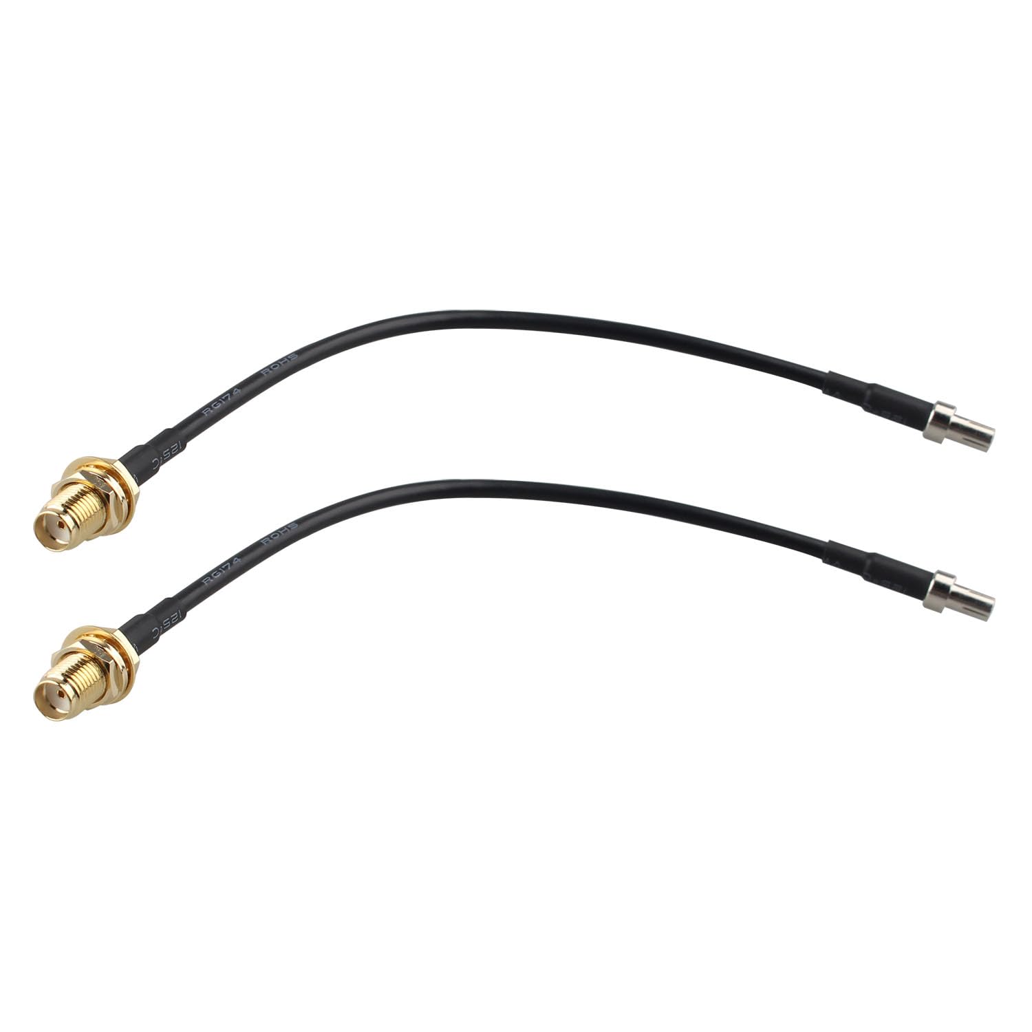 Futheda 2PCS 15cm/6 inch Connector TS9 Male to SMA Female Adapter Cable Pigtail Coaxial RG174 Antenna Extension Cable for External Antenna 4G LTE WiFi Router Huawei 5G CPE PRO Netgear Modem Hotspot