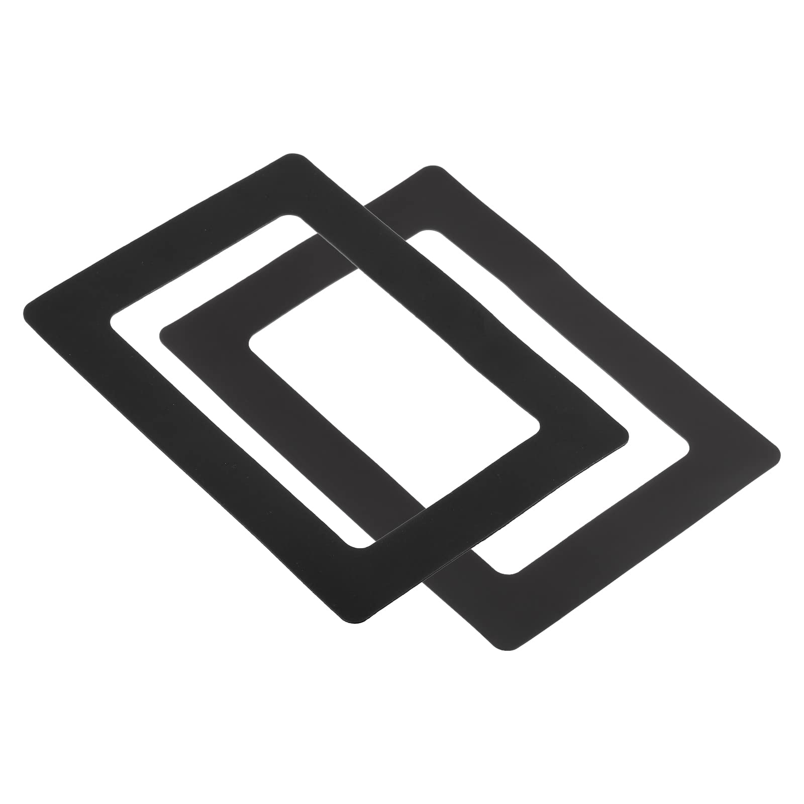 PATIKIL Magnetic Picture Frame, 2 Pack Magnetic Photo Frame Picture Holder Holds 4x6 Inch Photos for Refrigerator Metal Home Office, PVC Black