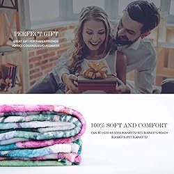 Jekeno Sunflower Blanket Print Cozy Soft Warm Bed