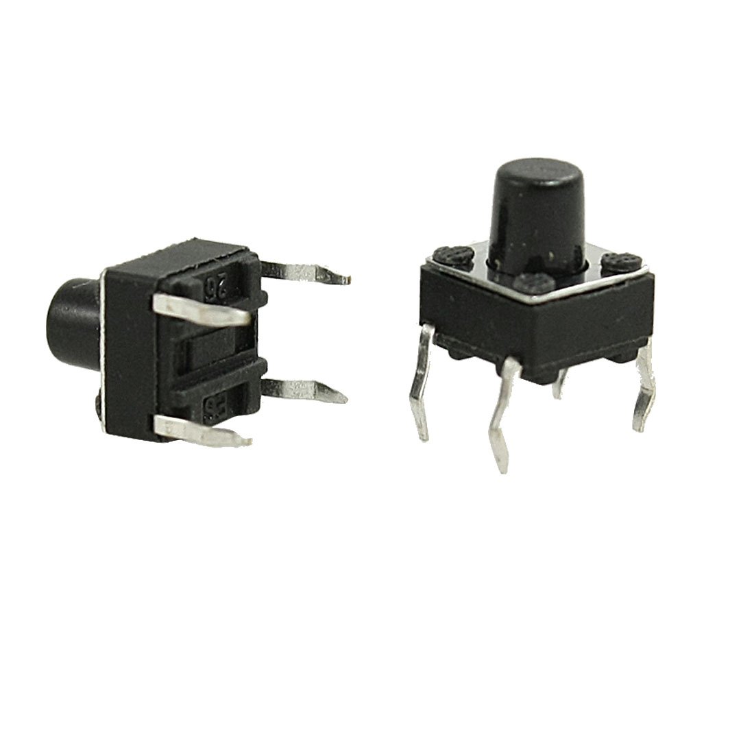 uxcell 6x6x7mm Momentary Tactile Tact Push Button Switch 4 Pin DIP Through Hole 100pcs