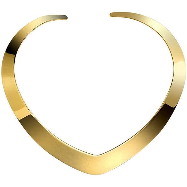 Thin Flat Choker Necklace - Simple Gold Plated Collar For Women - View #13