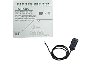 MHCOZY WiFi Temperature Humidity Monitor and Controller,Tuya app Remote Control 4 Channel Dry Contact Smart Relay Switch,Work