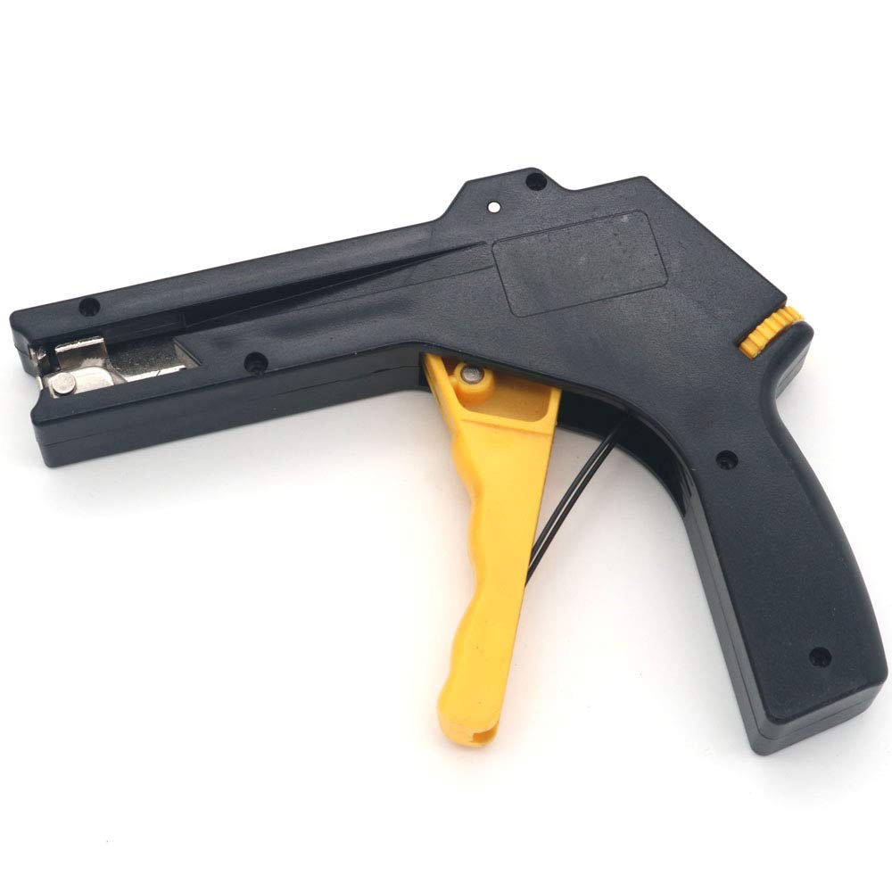 2 in 1 NUZAMAS Nylon Plastic Cable Fastening and Cutting Gun, Heavy Duty Cable Tie Gun for Nylon Ties Fastening and Cutting Tool
