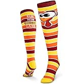 Gone For a Run Run Now Gobble Later Knee High Athletic Running Socks | Fun Turkey Trot Running Socks
