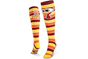 Gone For a Run Run Now Gobble Later Knee High Athletic Running Socks | Fun Turkey Trot Running Socks