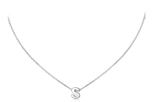 MOMOL Small Initial Necklace for Women Stainless Steel Tiny Letter Necklace Personalized Name Necklace for Girls