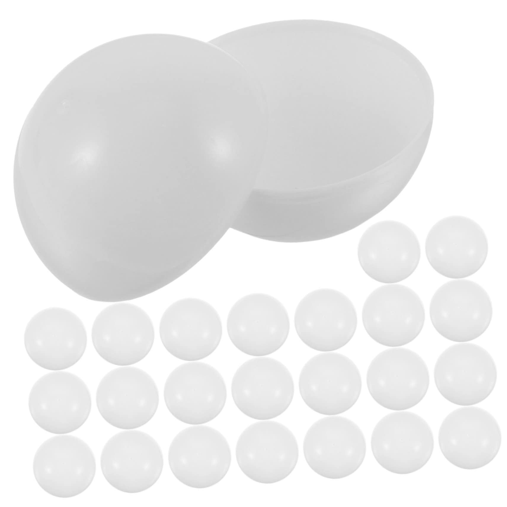 CIYODO 25pcs Plastic Hollow Bingo Balls - Openable Lottery Raffle Balls Pvc for Party Games Festivals Carnival and Christmas Events