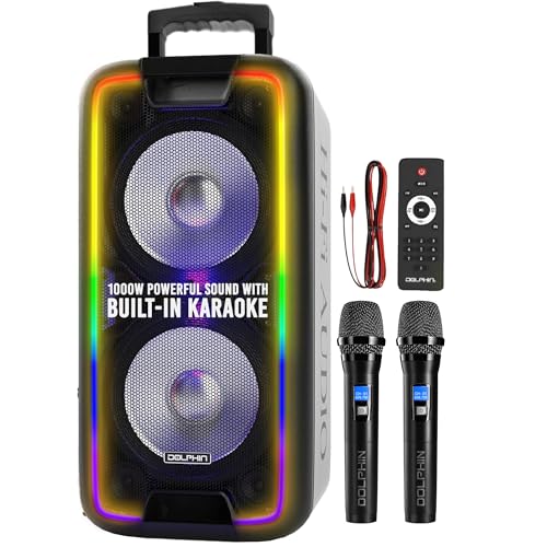 Dolphin Bluetooth Party Speaker Dual 10 Woofers