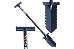 DragonXT 36" Shovel for Metal Detecting, Gardening, Cutting Clean Plugs for Easy Treasure Recovery