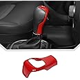 JeCar Center Console Gear Shift Shifter Knob Cover Trim for Jeep Compass 2017-2023 Red Interior Accessories