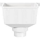 DOITOOL PVC Gutter Downspout Adapter Rain Diverter, Wide Mouth Downspout Funnel Connector for 3 Inch Drain Pipe, Universal Outdoor Extension Catch Basin (10.4x8.3x5.8 in)