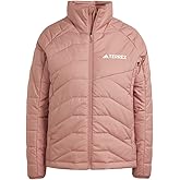 adidas Womens Terrex Multi Synthetic Insulated Jacket Athletic Outerwear Casual Pockets - Pink
