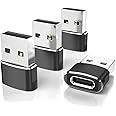 Elebase for Samsung Galaxy Z Flip 7 Adapter,USB to USB C Adaptor 4Pack,Type C Female to A Male Cable Converter for Z Fold Fli