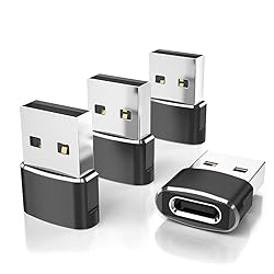 Elebase USB to USB C Adapter 4 Pack,USBC Female to
