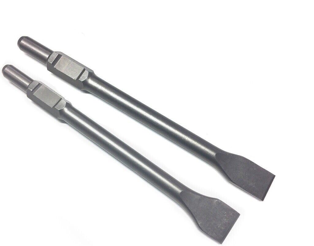 WERHE Chisel Set 35/50 x 410 mm Hex30 – Robust Tool Steel for Concrete and Masonry – Compatible with Demolition Hammers
