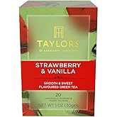 Taylors of Harrogate Strawberry &amp; Vanilla Green Tea, 20ct (Pack of 1)