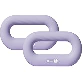 KEEP Weighted Ring Dumbbell for Pilates &amp; Home Workouts, Ergonomic 360&deg; Grip Hand Weight with Soft PVC Non-Slip Cover, Iron Sand &amp; Quartz Sand Fill, Square Base for Upright Storage, Multi-Use Strength