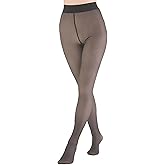 Paralinda Ultra Comfy Faux Sheer Fleece Lined Thermal Tights, Fake Translucent Thick Warm Pantyhose