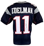 Julian Edelman Signed Custom Pro-Style Blue Football Jersey JSA ITP
