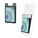 2 Pack Self Adhesive Credit Card Holder - Fintie Premium PU Leather Slim Stick On Card Wallet Case for iPhone 6, iPhone 6 Plus, iPhone 7, iPhone 7 Plus and Other Smartphones, Emerald Illusions