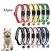 TCBOYING Breakaway Cat Collar with Bell, Kitten Collars Reflective Cat Collars - Ideal Size Safe Mixed Colors Pet Collars for Cats or Small Dogs(12pcs/Set)