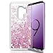 MP-MALL For Galaxy S9 Plus Case, Clear Back Flowing Liquid Floating Luxury Bling Glitter Sparkle TPU Hybrid Bumper Girl's Case for Samsung Galaxy S9 Plus - Rose Gold