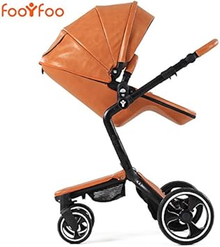 luxury pu baby stroller