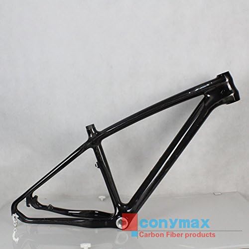 Conymax Bike Accessories Carbon Fiber Bicycle Frame 26er Mountain Bike Frameset Black CMX-MTB502B (Glossy, 14.5")