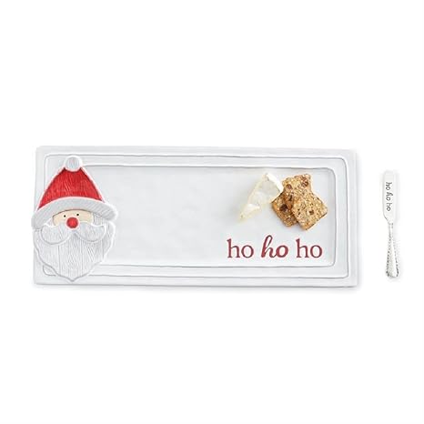 New Mud Pie Ceramic Santa Cookie Platter Christmas Decorations